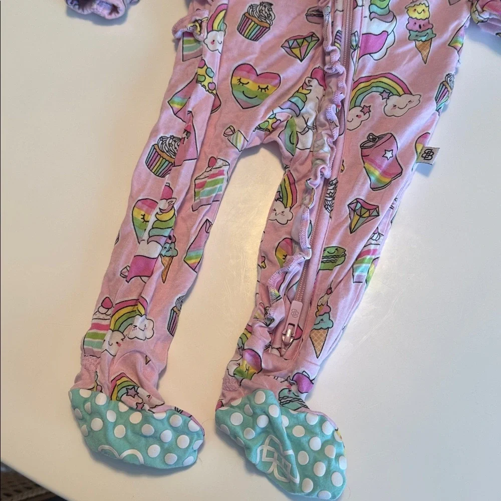 Little Bum Bums (now Bums and Roses) Unicorn Rainbow Footie